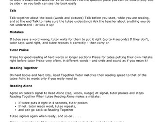 Paired reading: A guide for peer tutors