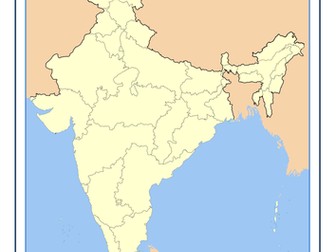 Blank map of India