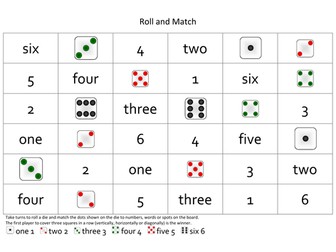 Roll and Match game