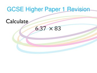 GCSE HIGHER REVISION QUESTIONS