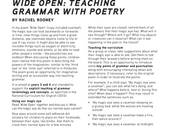Teaching grammar with poetry by Rachel Rooney
