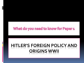 Revision: Hitlers Foreign Policy