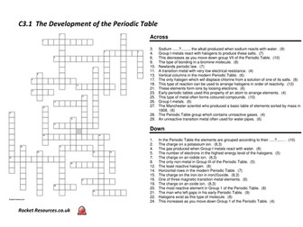 AQA Chem 3.1 The Periodic Table Revision Crossword