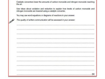 C1 OCR Air quality 6 mark question practice