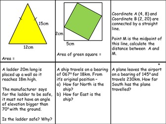 Maths Relay - Algebra and Geometry (Higher)