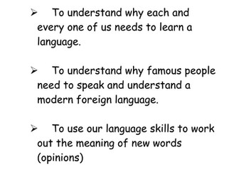Why Learn Languages?