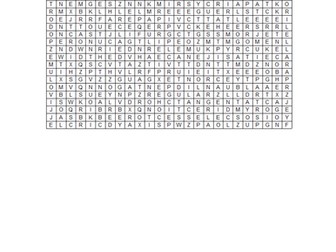 Shape & Measures Wordsearches - medium and hard