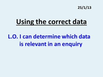 Practical data collection - group work