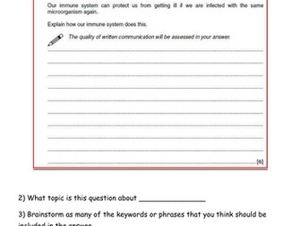 B2 OCR keeping healthy 6 mark question practice