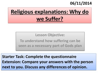 Religious explanations for suffering