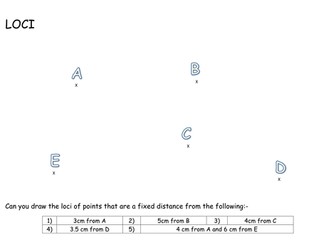 loci, constructions equidistant, bisectors