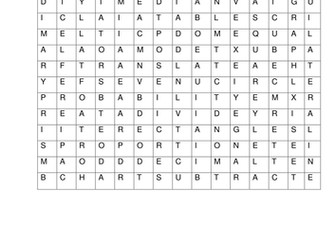 Mathematical Word Search