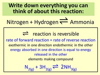 C3 AQA Chemical Analysis 4.6 Equilibria and Haber