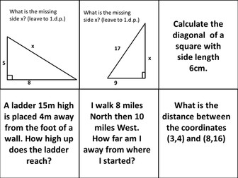 Trigonometry and Pythagoras POST IT challenge.