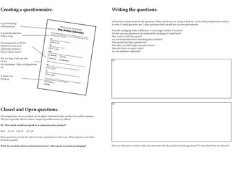 Creating questionnaires and displaying data