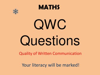 How to approach a maths QWC Question GCSE *