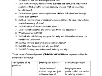 investigation lesson on mergers