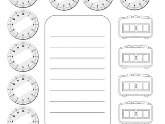 5 minute intervals in analogue, digital and words