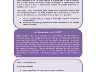 Ethical issues in organ and tissue donation