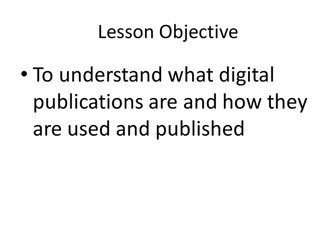 BTEC Creative Digital Media: Digital Publishing