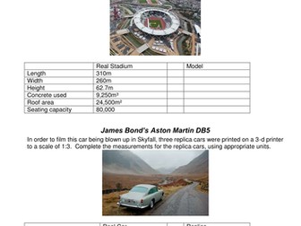 Scale models - Olympic Stadium / James Bond car