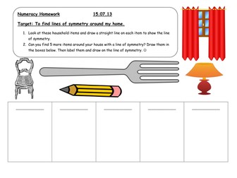 Find lines of symmetry at home
