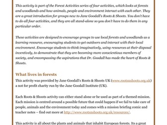 Forest Activity: What lives in Forests?