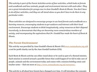 Forest Activity 3: The Forest Environment