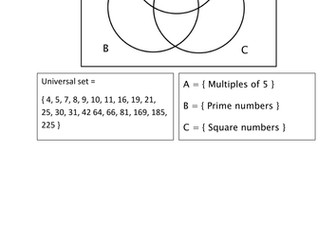 Venn Diagram Starter Activity