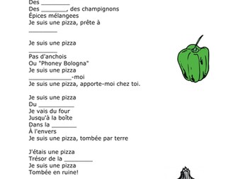 Je suis une pizza: KS3 French articles lesson