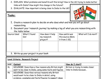 Research & Enquiry Tasks: China, India & Brazil
