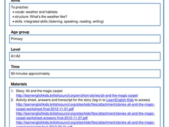 Ali and the magic carpet