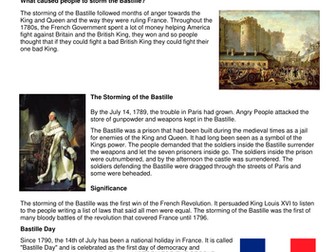 Storming of the Bastille Lesson