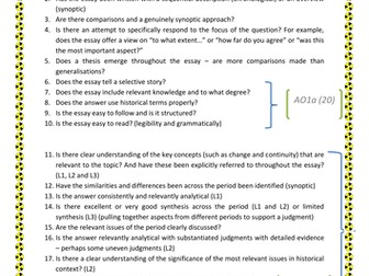 Essay Peer Assessment Sheet