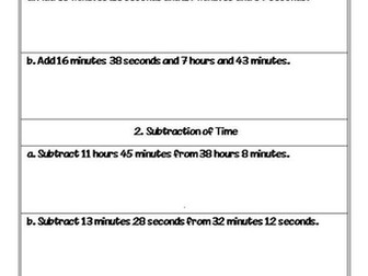 Time Worksheet