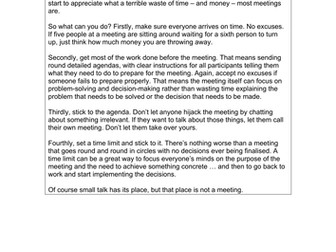 Meetings 1: Getting down to business