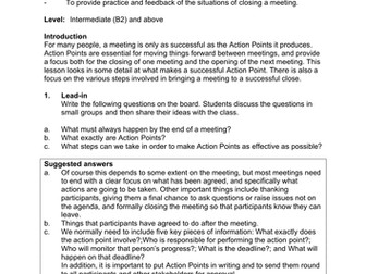 Meetings 5: Action points