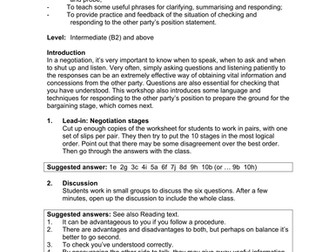 Negotiations 3: Questioning and clarifying
