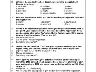 Negotiations 5: Clinching the deal