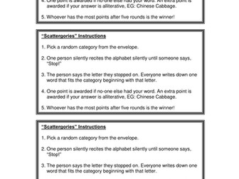 Scattergories-Inspired Group Game