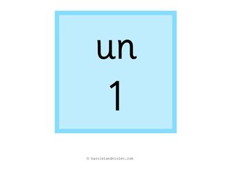 French Number Line – Numbers with words 1-20