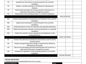 BTEC Level 3 Applied Science - Unit 2