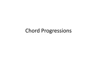 Chord Progressions