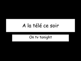 TV genres: French lesson, vocabulary