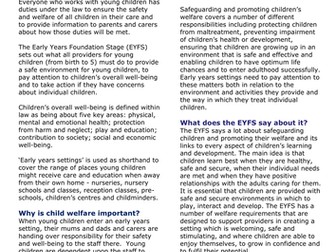 Children's Welfare & Safeguarding in Early Years