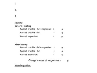 KS3 Atoms L6; burning magnesium