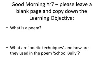 KS3 Poetry