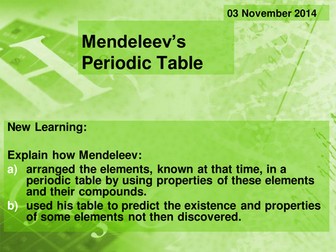 Mendeleev's Periodic Table Radio Interview