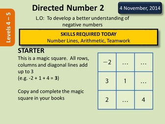 Negative Numbers 2