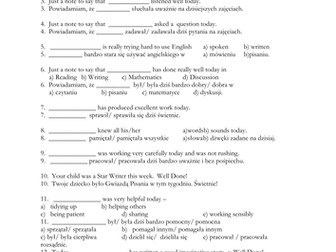 Polish letters for Parents EAL